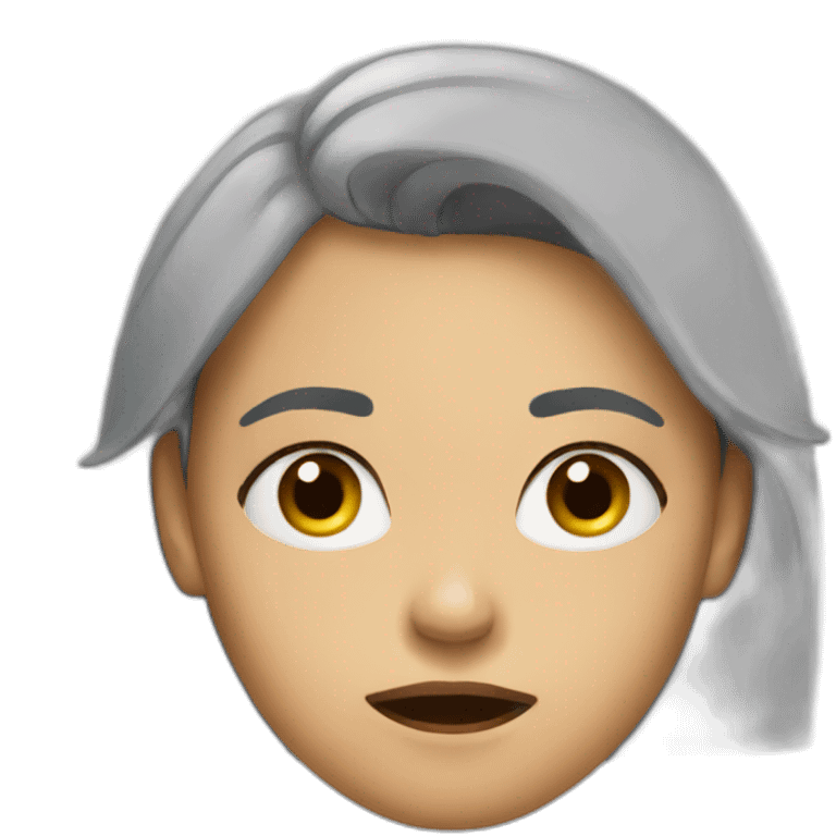 Woman with disgusted look on her face emoji