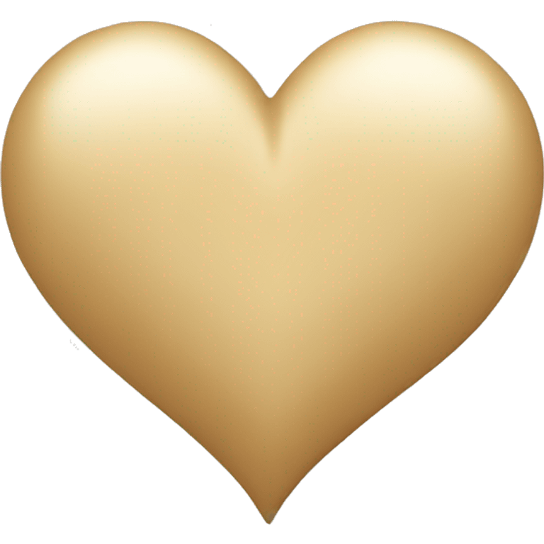 Beige heart golden emoji