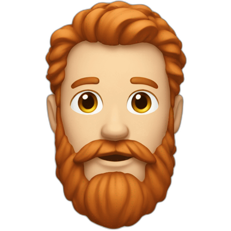 redhair white man with big beard emoji