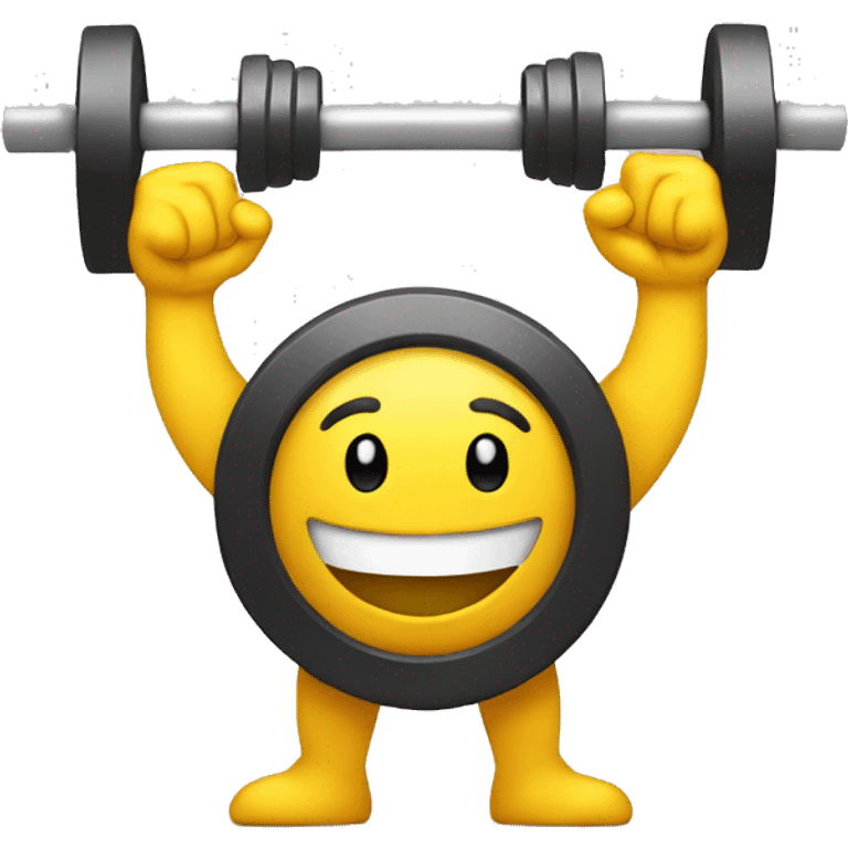 Gym weights smiling with the thumbs up emoji