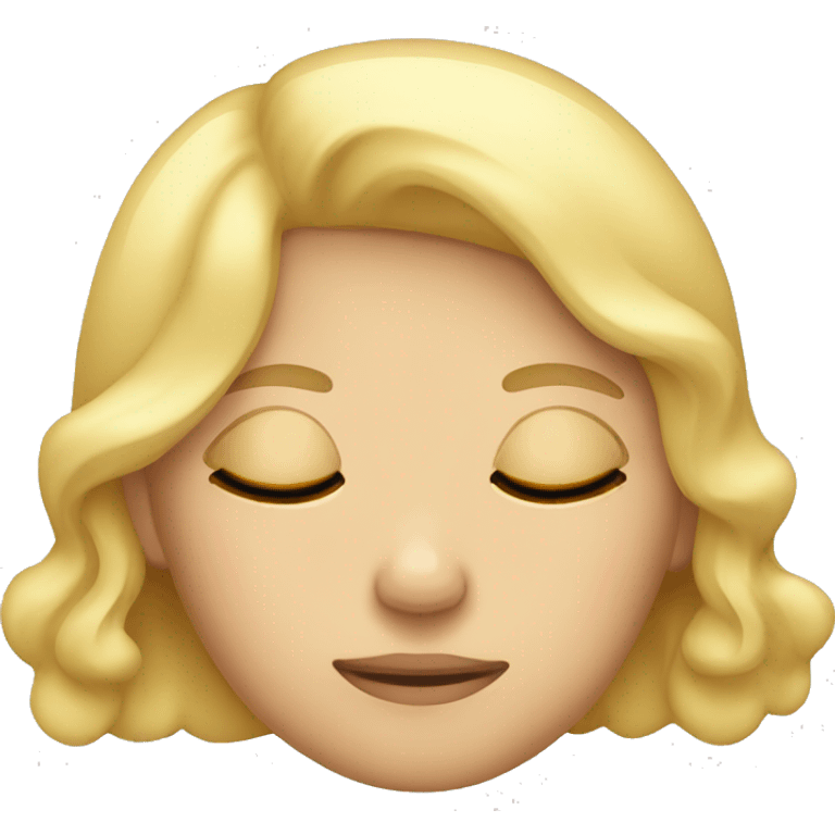 Blonde girl sleeping emoji