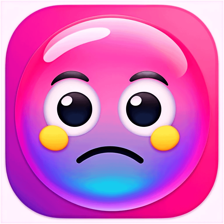 Pink iOS emoji bubble emoji