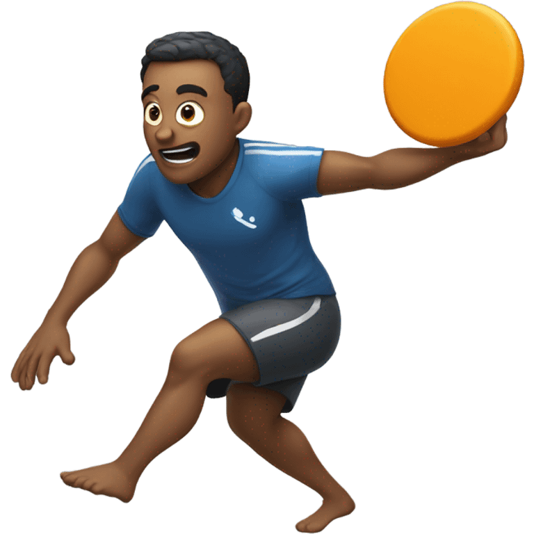 man play with a ultimate frisbee emoji