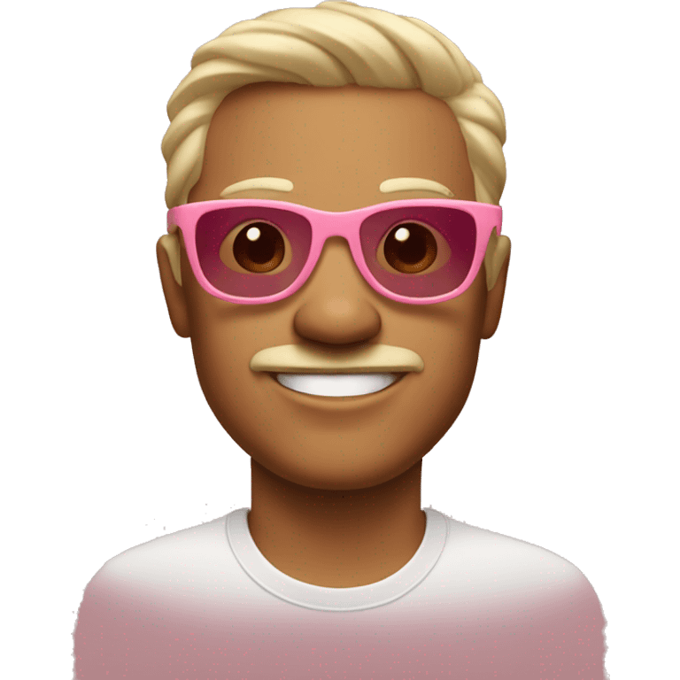 cool dude in rose-colored glasses emoji