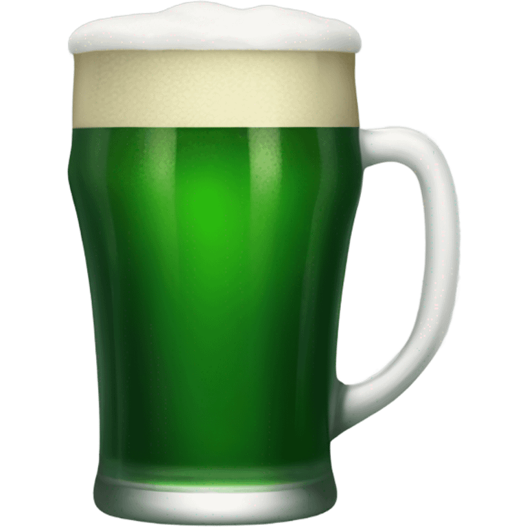 Dark green beer emoji