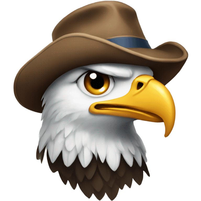 Eagle wearing a hat emoji