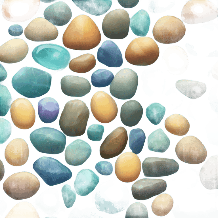 Cute ocean stones emoji