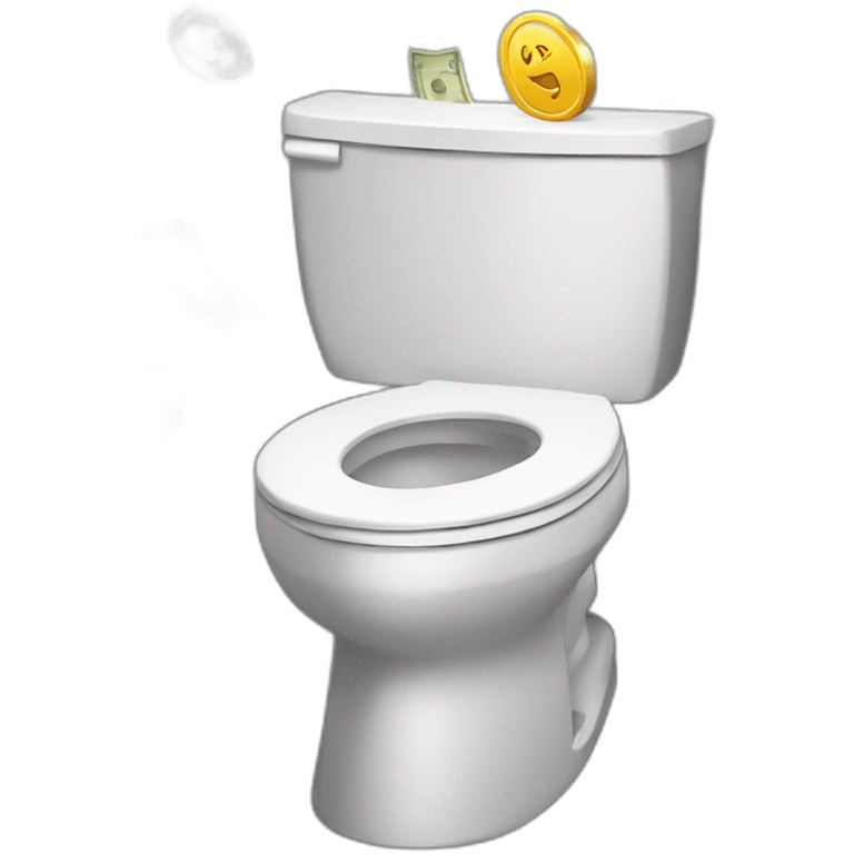 flush money down toilet emoji