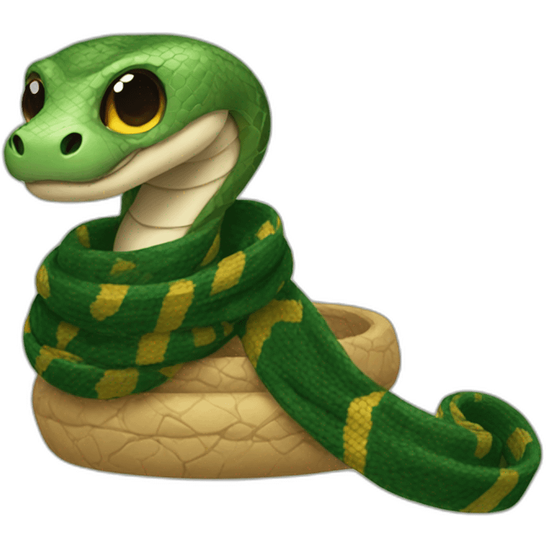 Snake wearing scarf hogwarts emoji