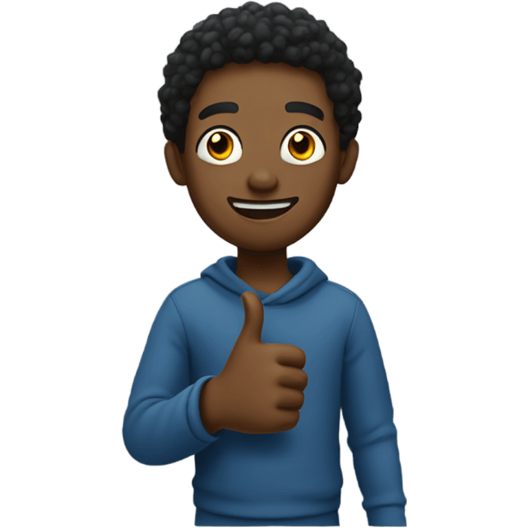 Black man putting his thumb up  emoji