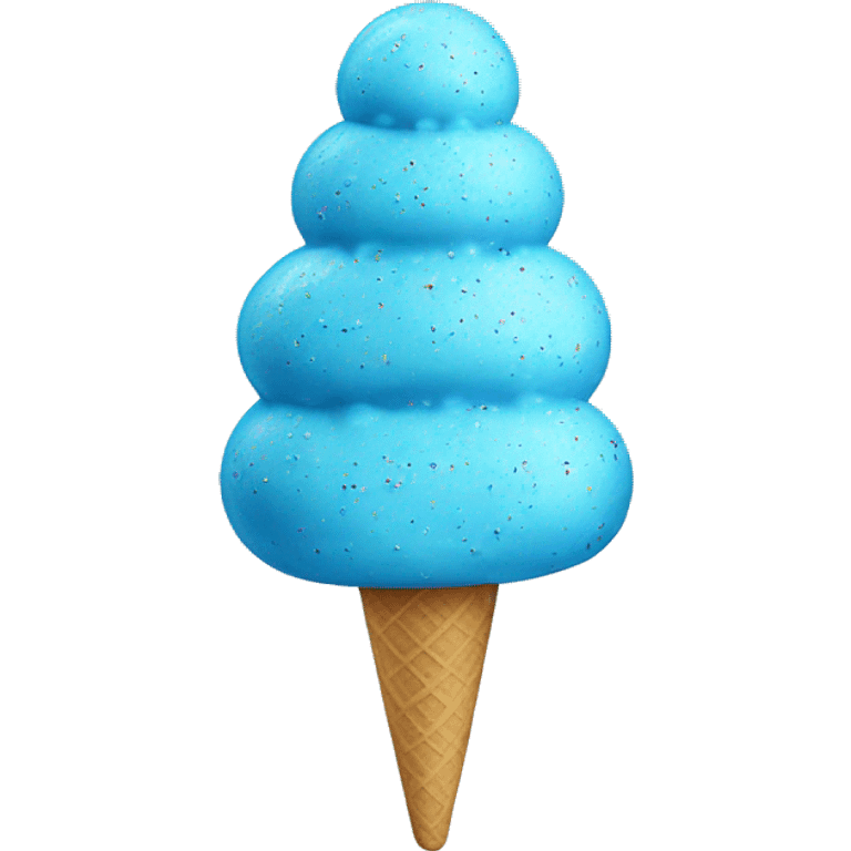 blue ice cream with blue sprinkles  emoji