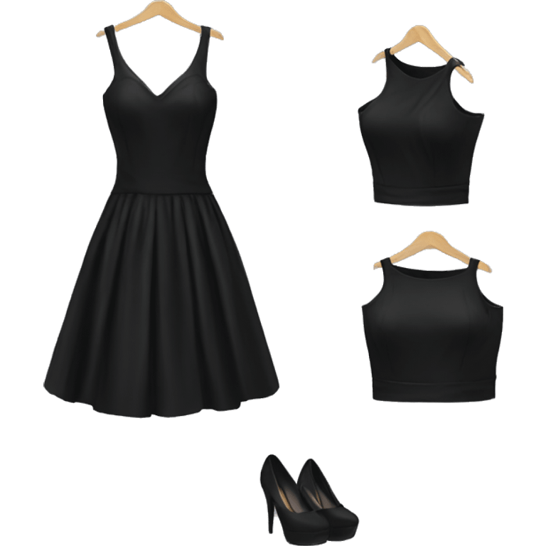 rack with black dress emoji