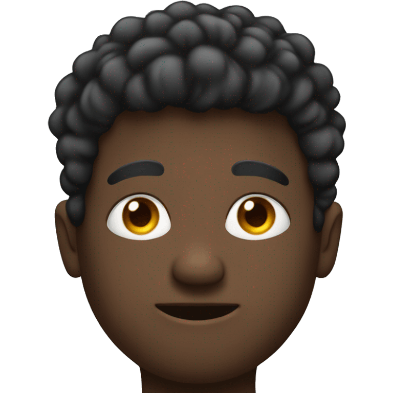 the back of a african males head, short afro emoji