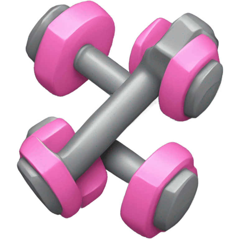 dumbbells gray-pink emoji