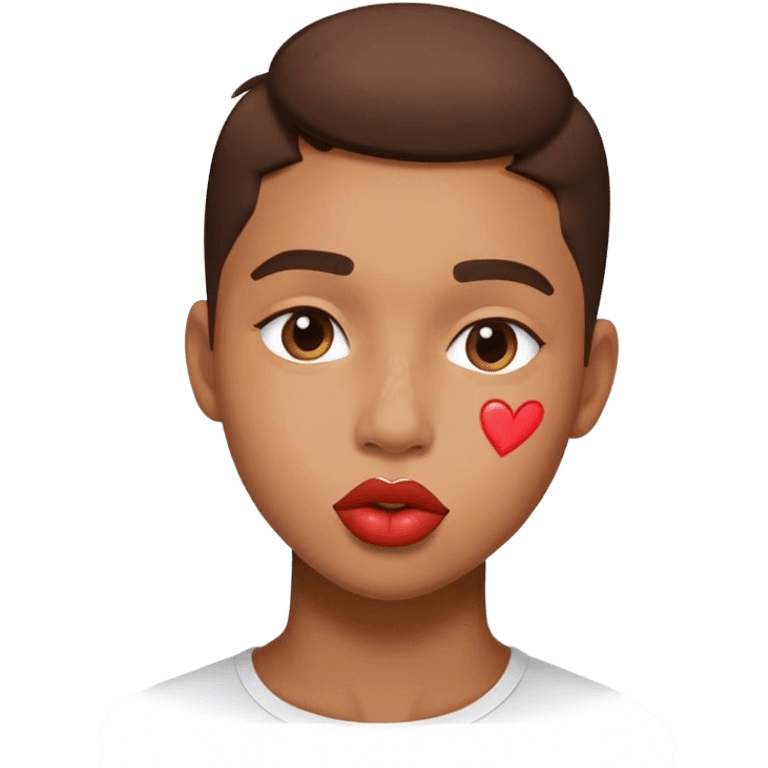 Kiss on the cheek emoji