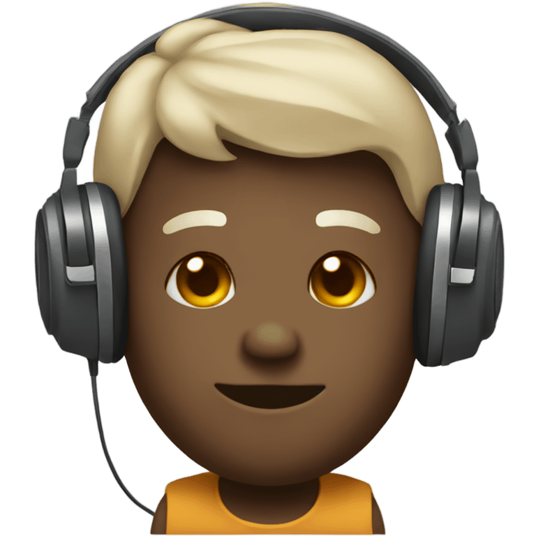 Emoji wearing headphones and relaxed emoji