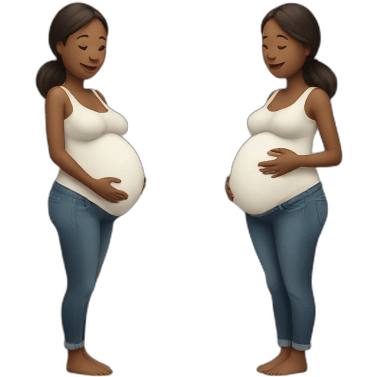 Pregnant Woman Holding  emoji