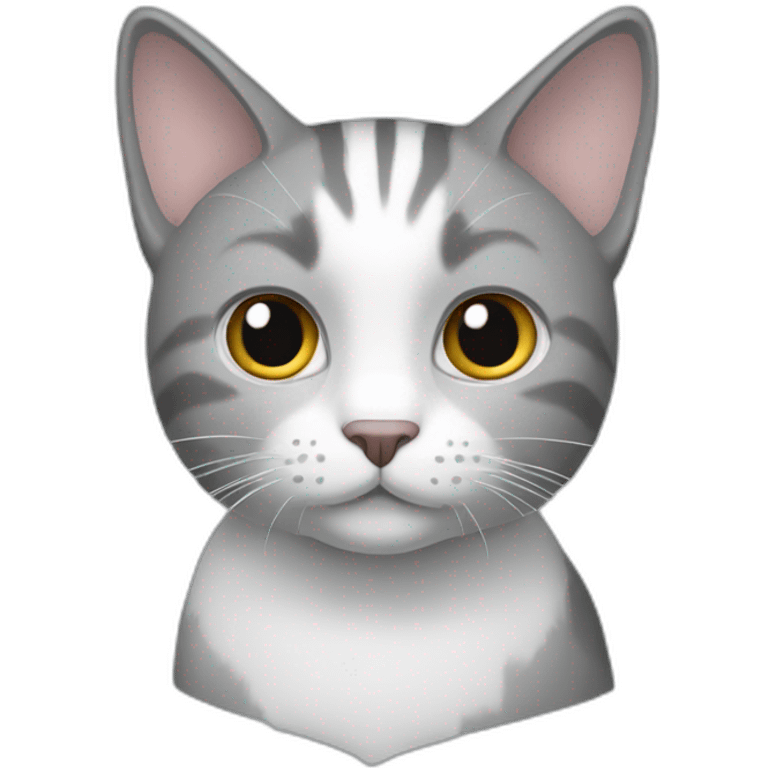 cat with white and grey head emoji