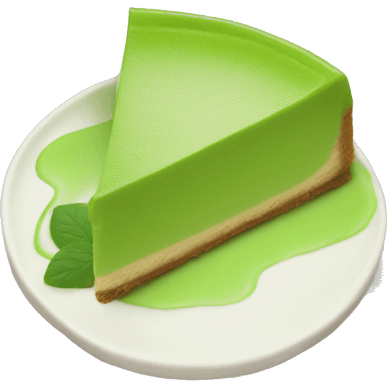 matcha cheesecake piece emoji