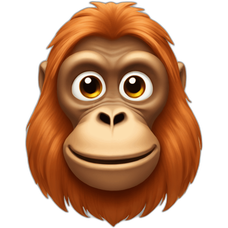 light orange orangutan smirking emoji