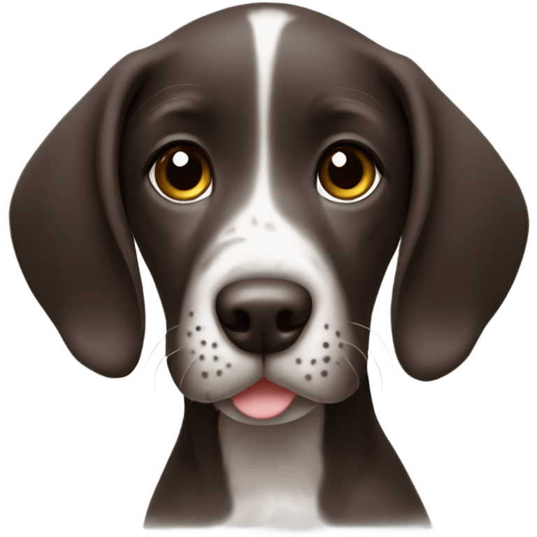 cute german pointer puppy emoji