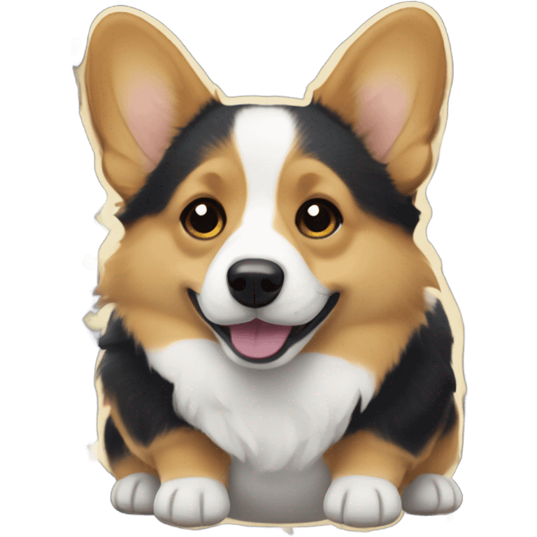 Corgi with starry night  emoji