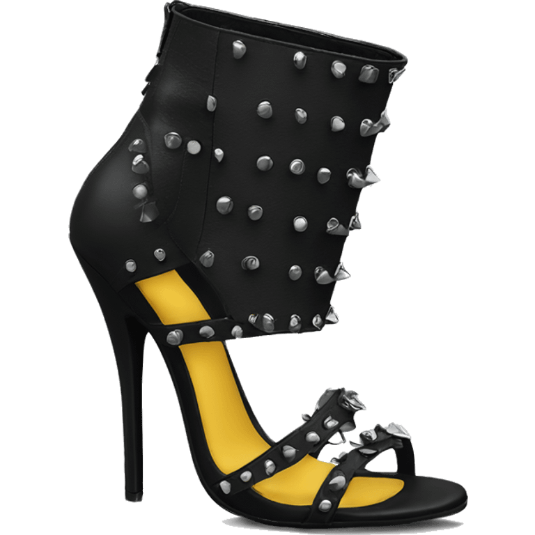 Black sting rivet heels  emoji