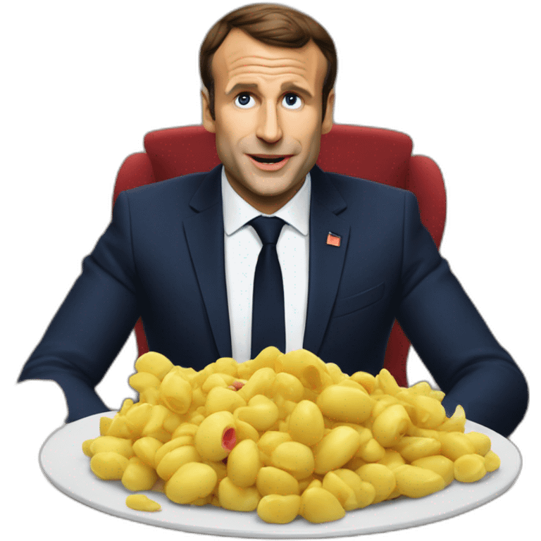 Macron qui mange un char emoji