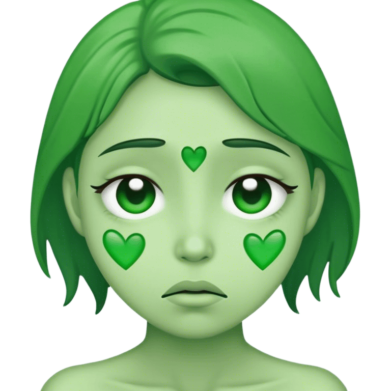 Matcha green heart break emoji