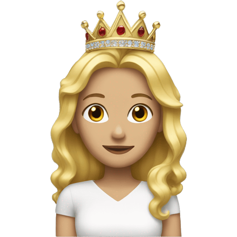 Blonde woman crown emoji