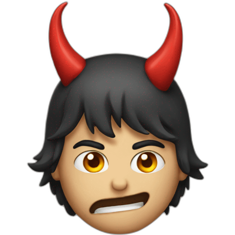 Devil listening emoji