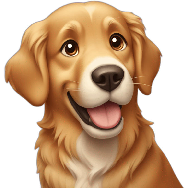 Golden retriever with chip and dale emoji