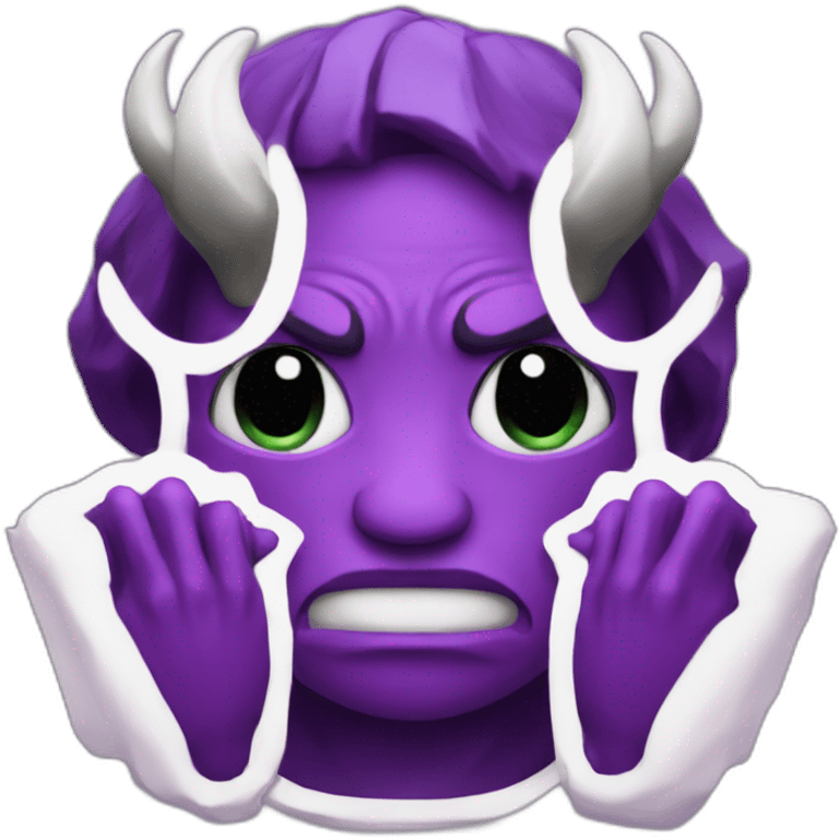 purple iphone devil prays emoji