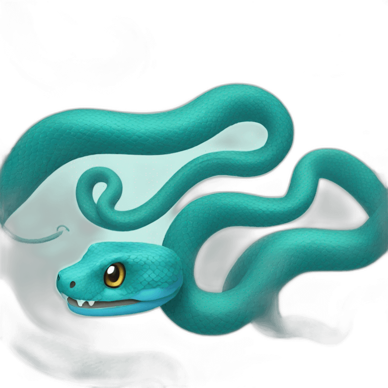 Cute snake blue emoji