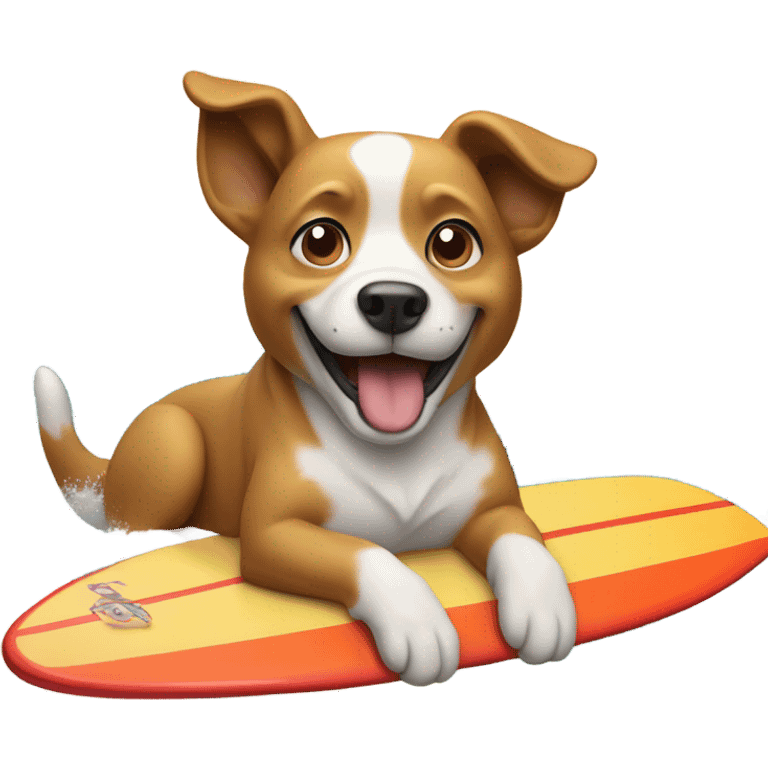 Dog on a surfboard  emoji