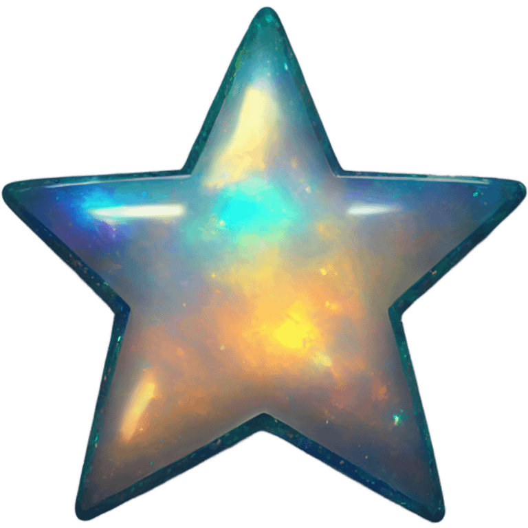 4 point star rounded corner opal, galaxi emoji