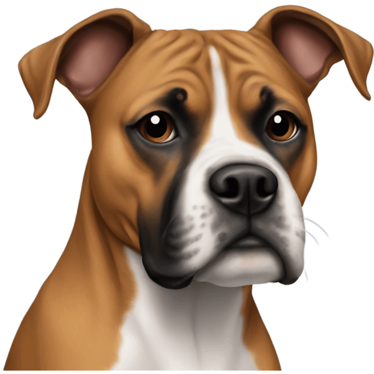 Boxer and American stafforshire terrier mix  emoji