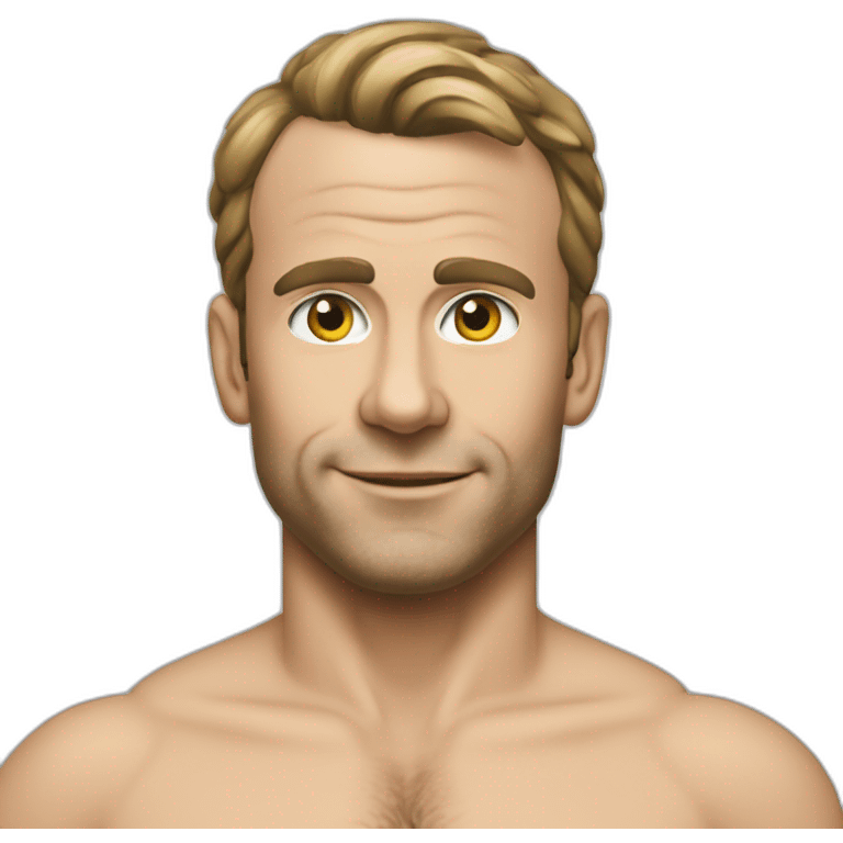 Macron en maillot de bain emoji