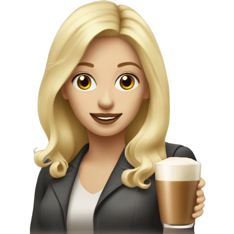 Blonde women with baileys  emoji