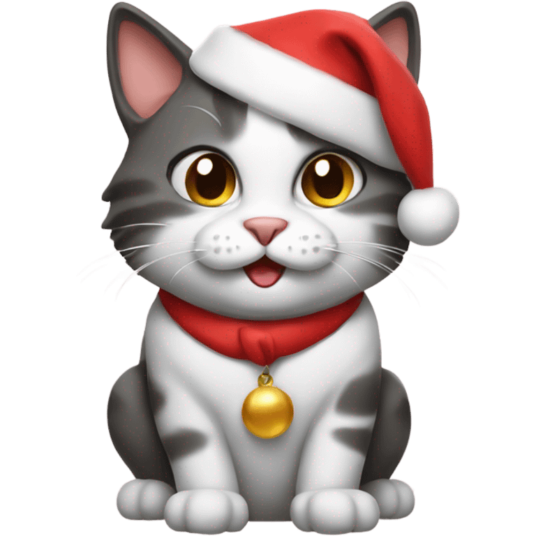 Santa cat emoji