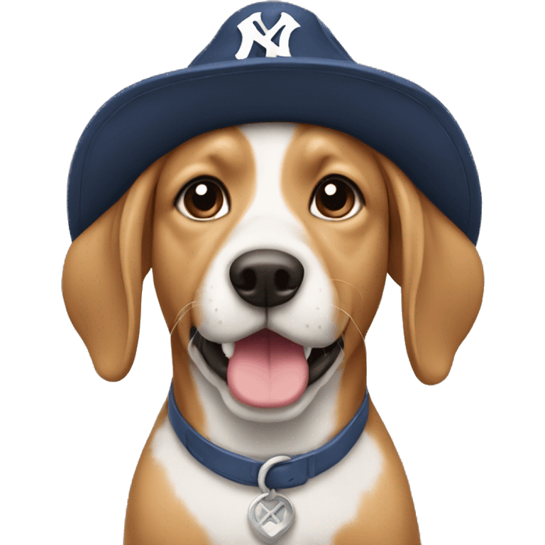 Dog with yankee hat emoji