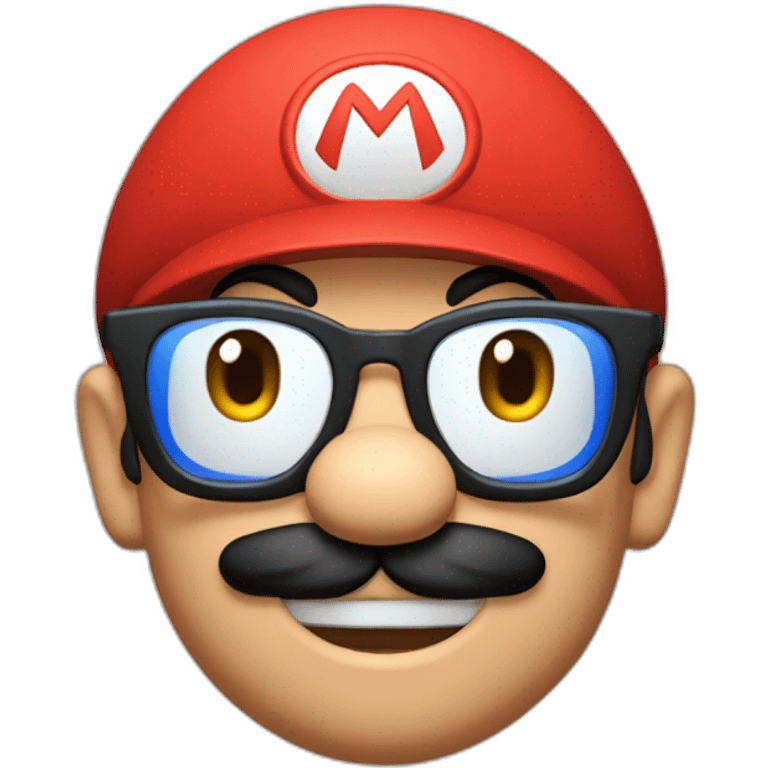 Mario with sûglasses emoji