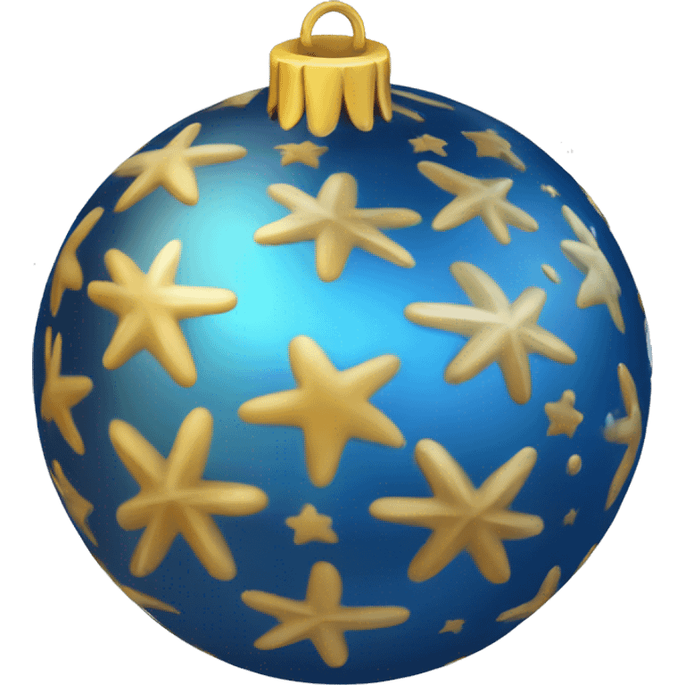 Weihnachtskugel blau emoji