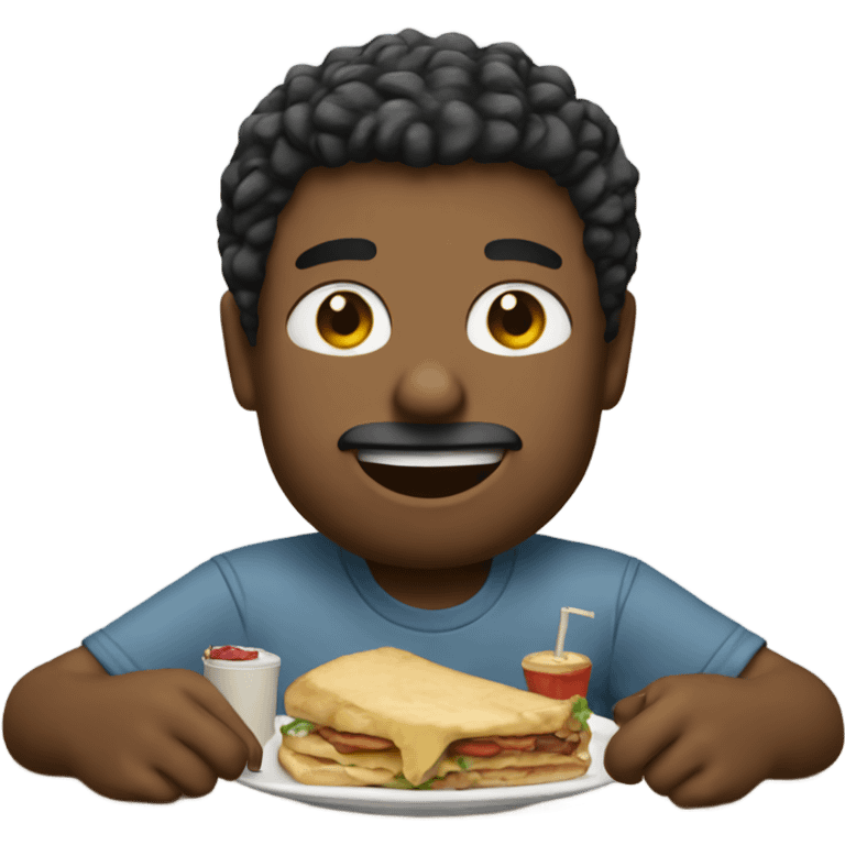 The pop having lunch emoji