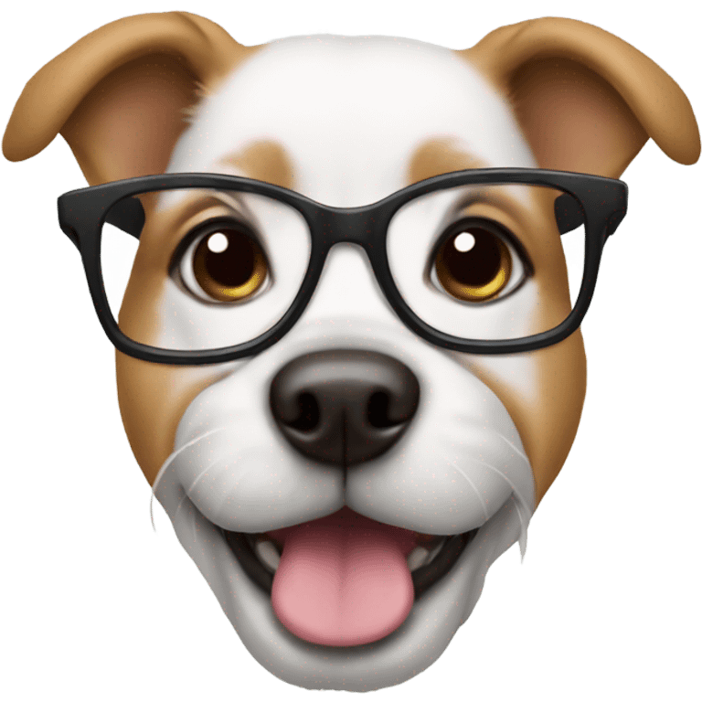 Dog with glasses  emoji