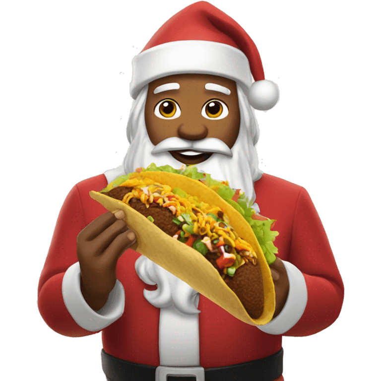 Santa eating taco bell  emoji