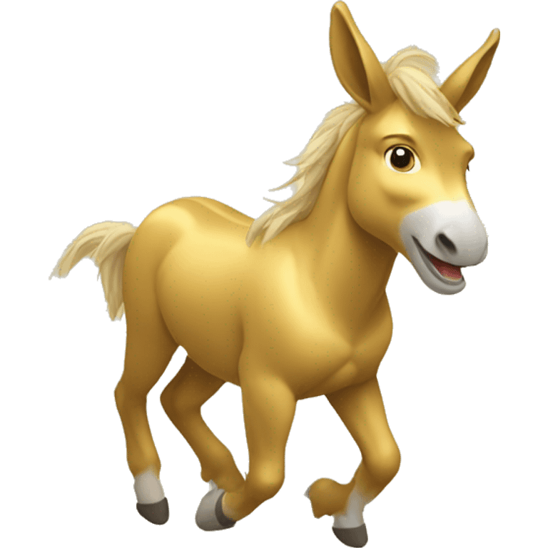 Golden donkey dance emoji