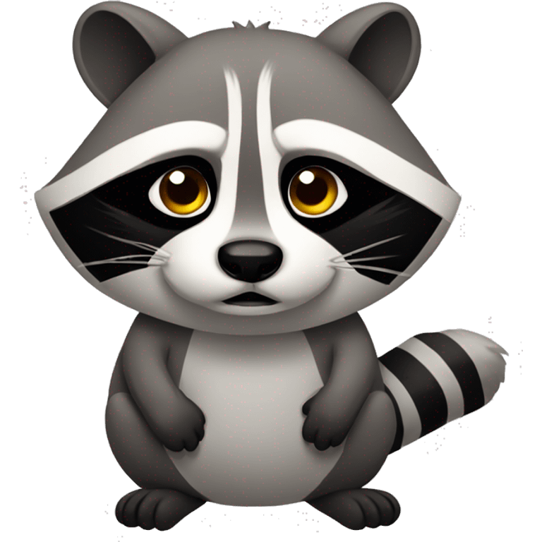 Sad raccoon  emoji