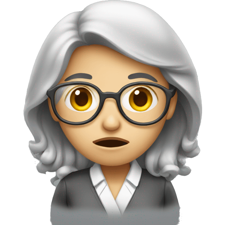 Female scientist upset  emoji