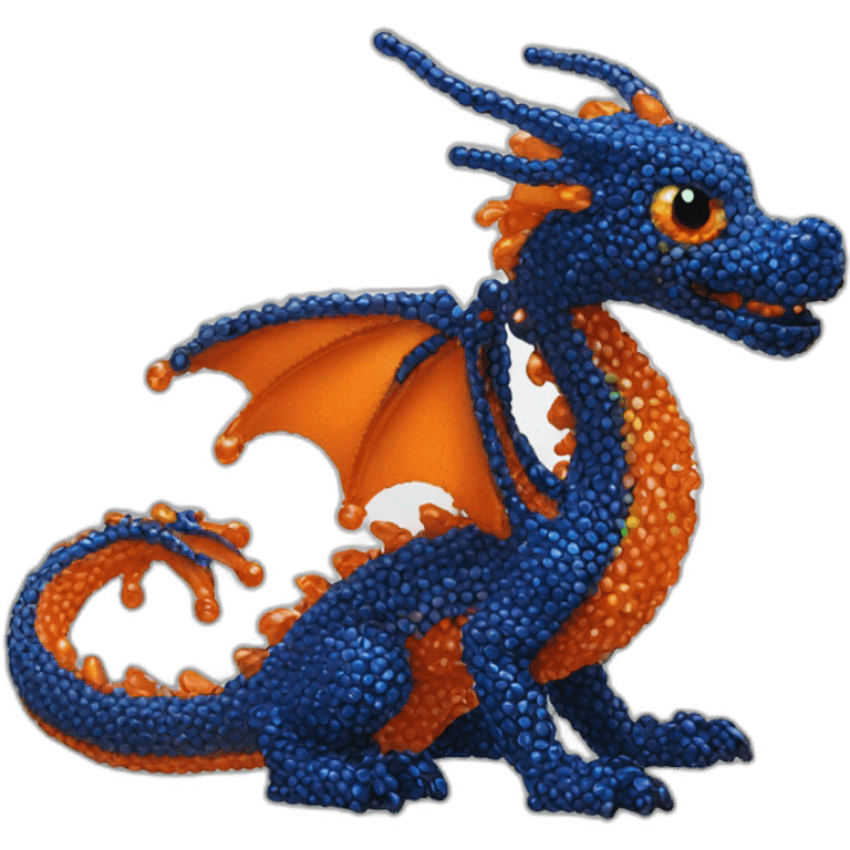 Beaded dragon, orange emoji